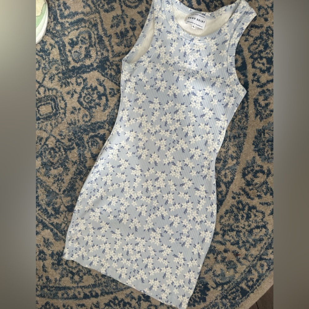 Blue floral dress